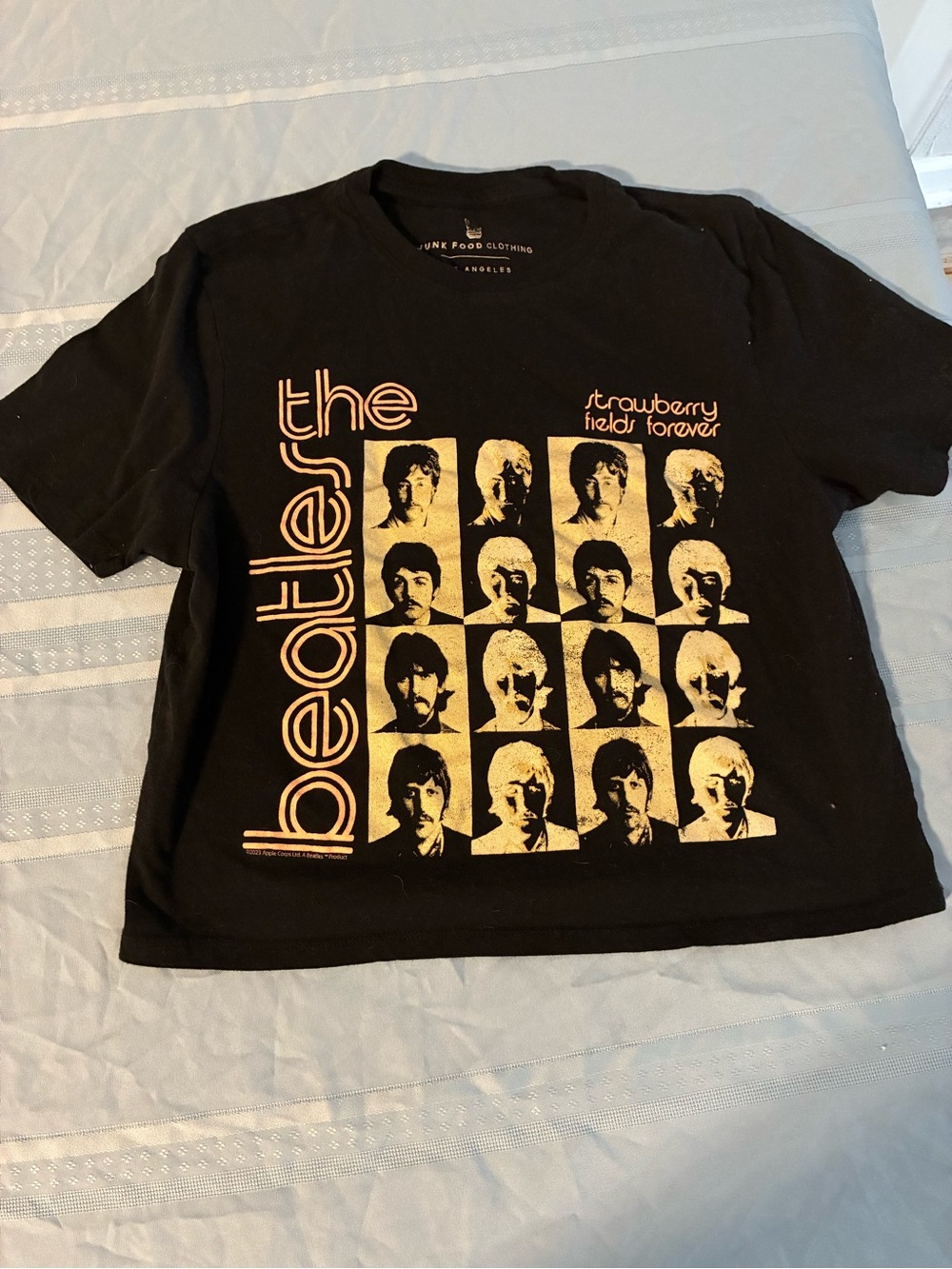 The Beatles Women’s Small Cropped Graphic Tee